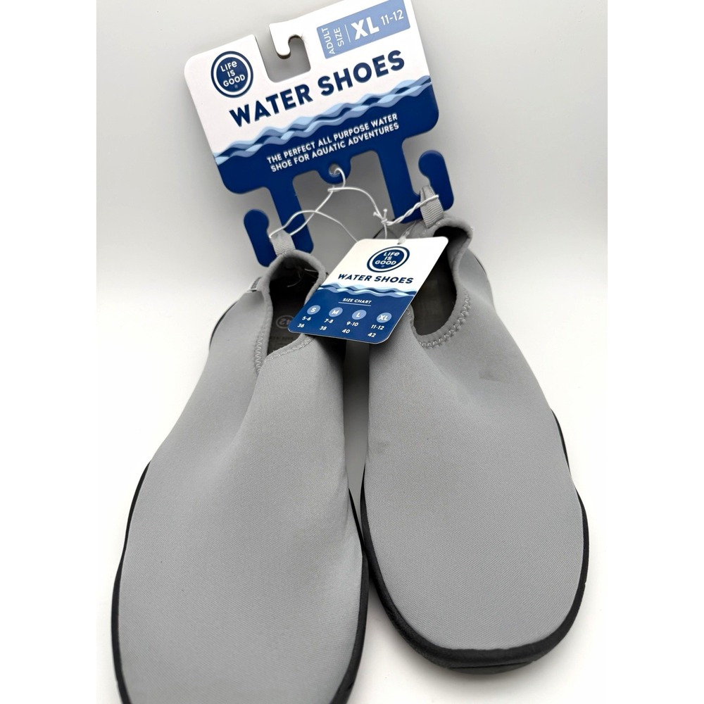 Life Is Good Water Swim Sport Slip-On Shoes Gray US 11-12 Medium Width NEW NWT